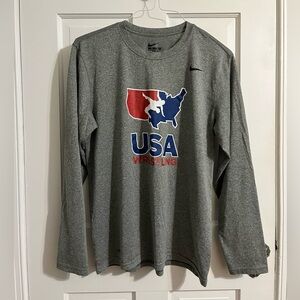 Men’s Nike USA Wrestling Long Sleeve Shirt